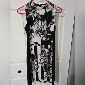 Black and White Floral Dress